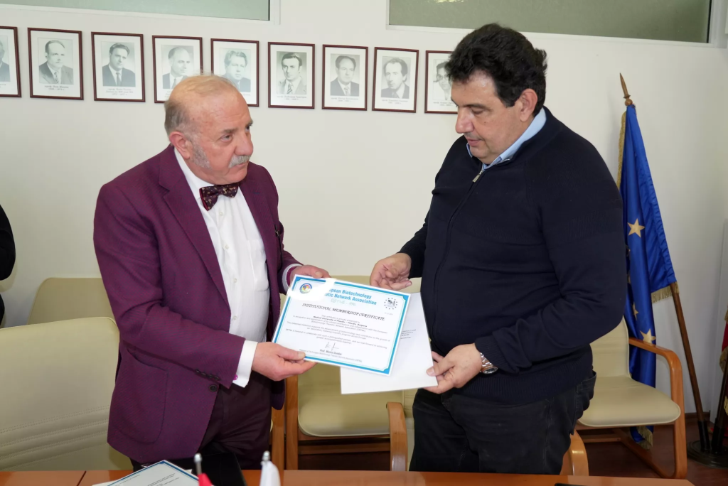 МУ-Пловдив подписа споразумение за членство в Европейската тематична мрежа по биотехнологии