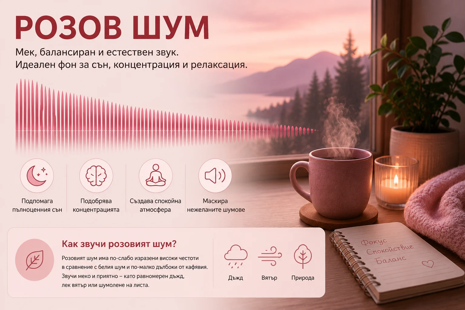 Какво е розов шум и как работи?
